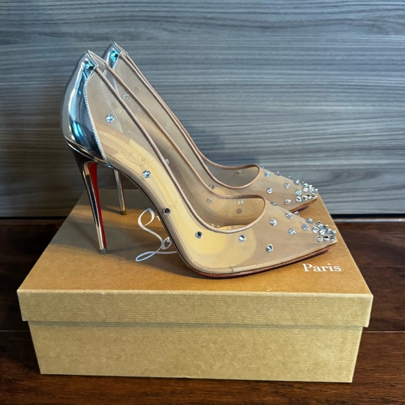 Christian Louboutin Degra 2019 100 Rete/Nappa/SP Pumps-41 - Picture 6 of 15